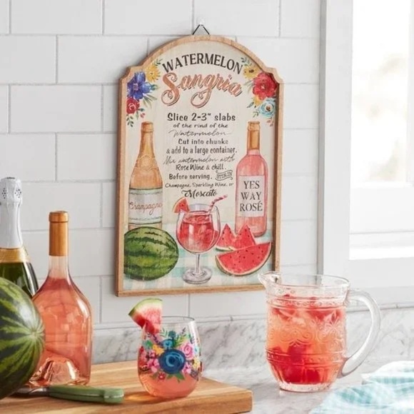 The Pioneer Woman Other - Wall-Hanging Pioneer Woman Watermelon Sangria Recipe Sign 11.2" Wx16.5"H New